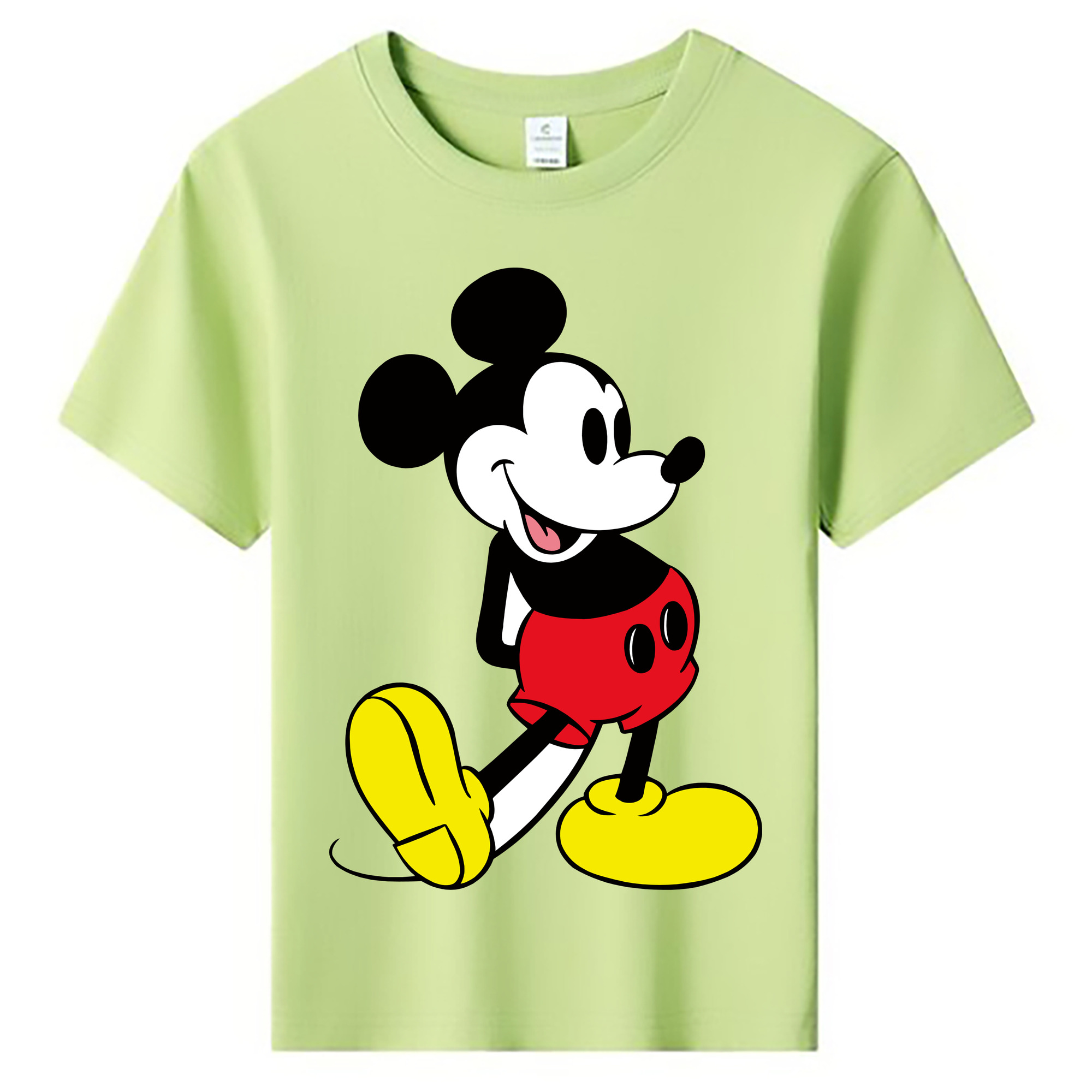 ミッキーマウス Mickey Mouse 綿100％キッズTシャツ（フロントプリント）